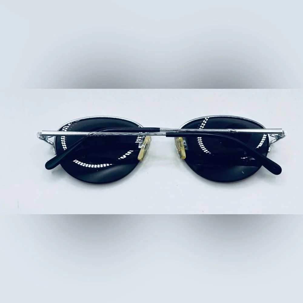 Liza Silver Oval Half-Rim Sunglasses Frames Only